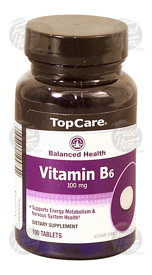 Top Care Balanced Health vitamin b6, 100 mg, tablets Full-Size Picture